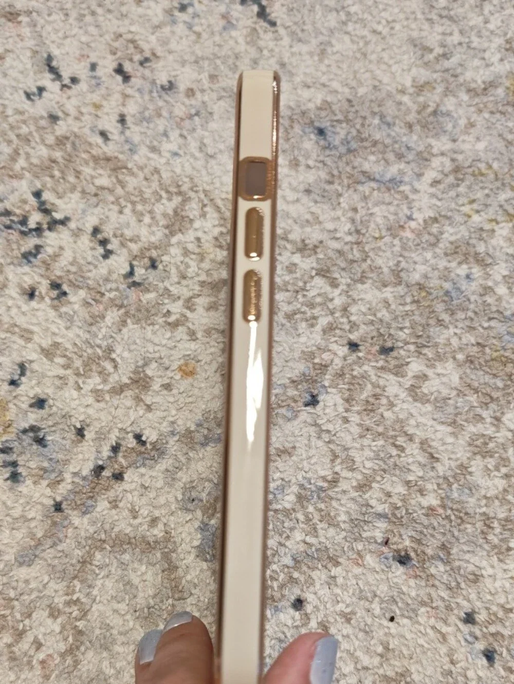 Clear Protective Phone Case with Rose Gold Trim and Camera Guard Iphone13